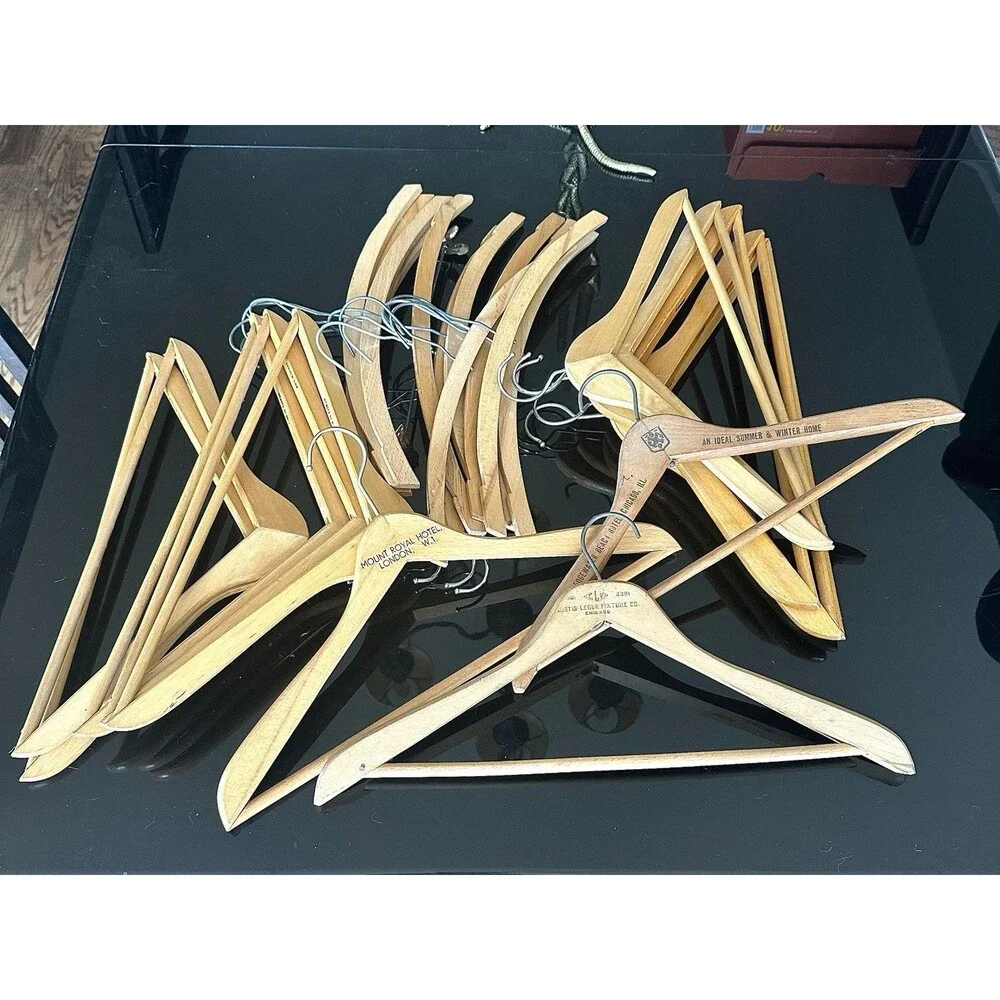 Vintage/ Antique Wooden Suit Hangers Lot (25)